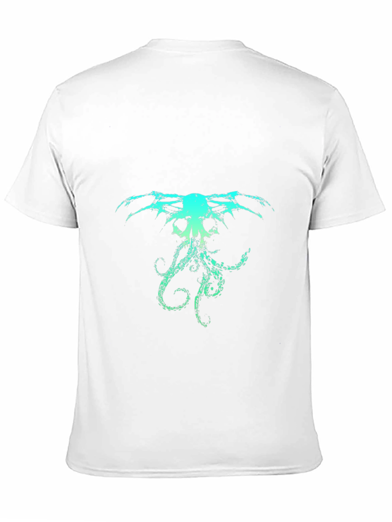 Grunge Cthulhu Graphic Black T-Shirt