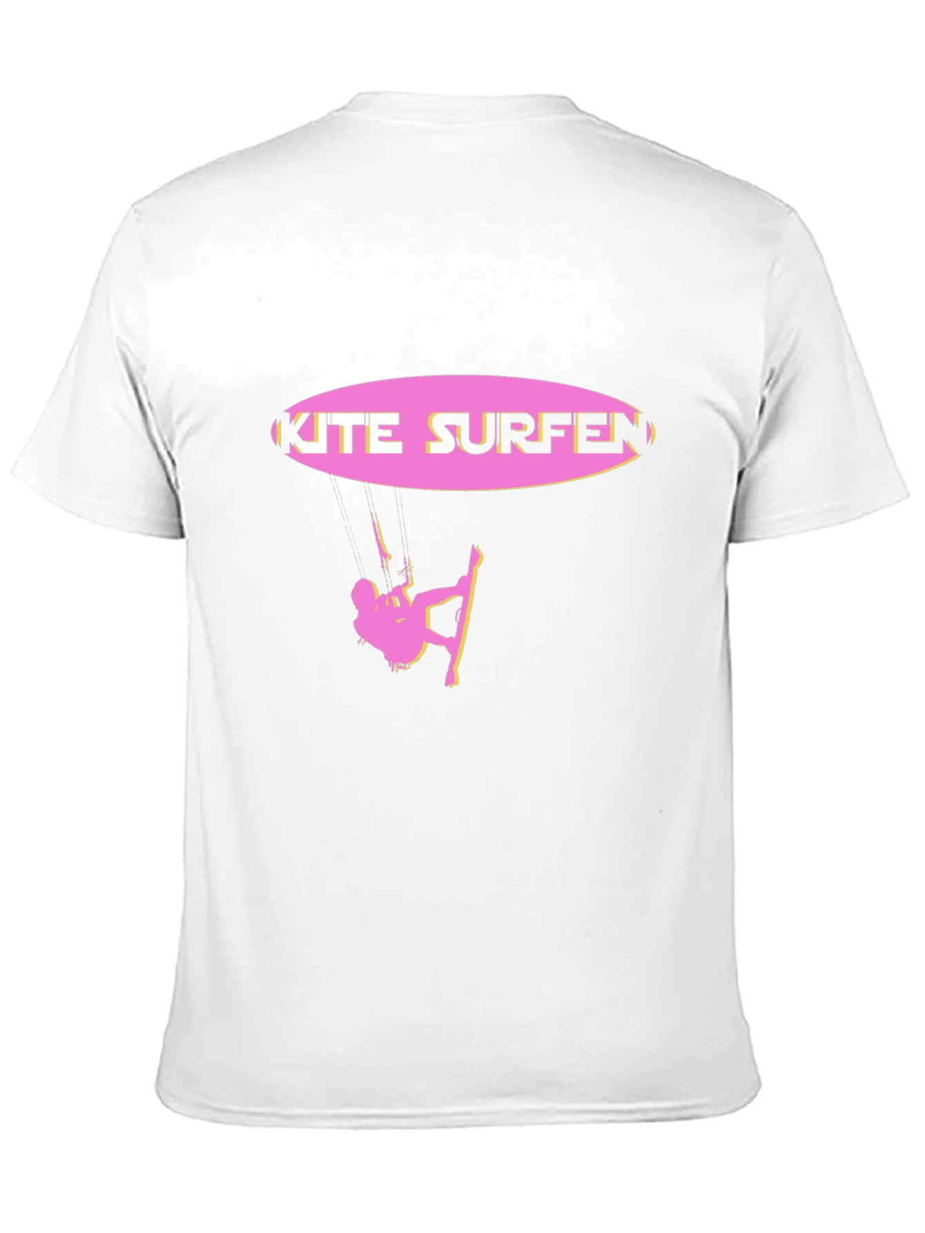 Kite Surfing Graphic Tee - Black Cotton Blend