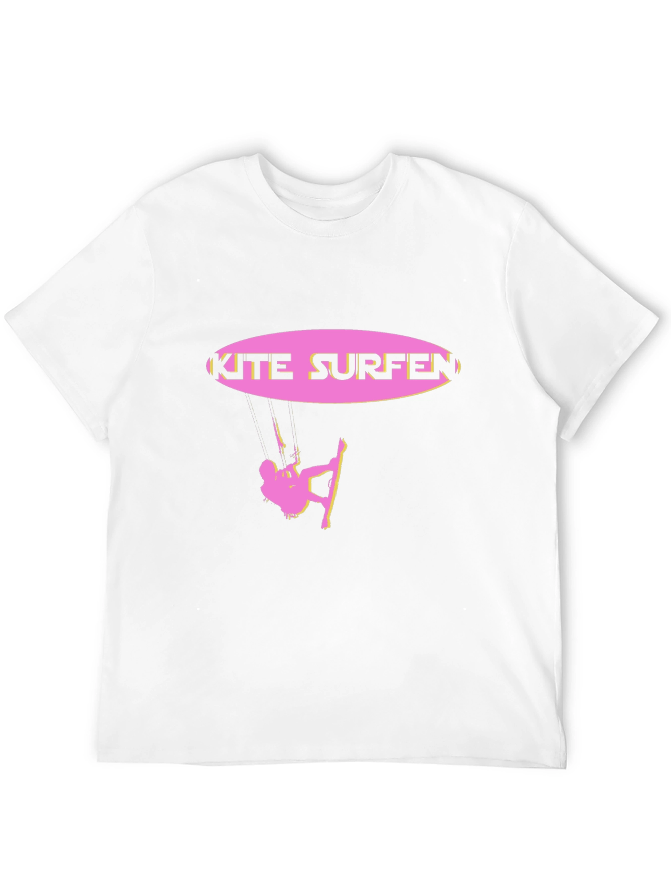 Kite Surfing Graphic Tee - Black Cotton Blend
