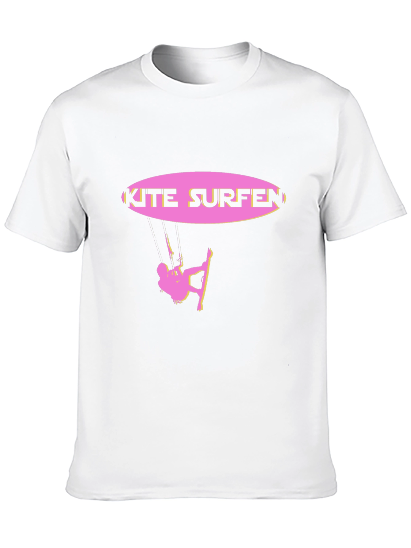 Kite Surfing Graphic Tee - Black Cotton Blend
