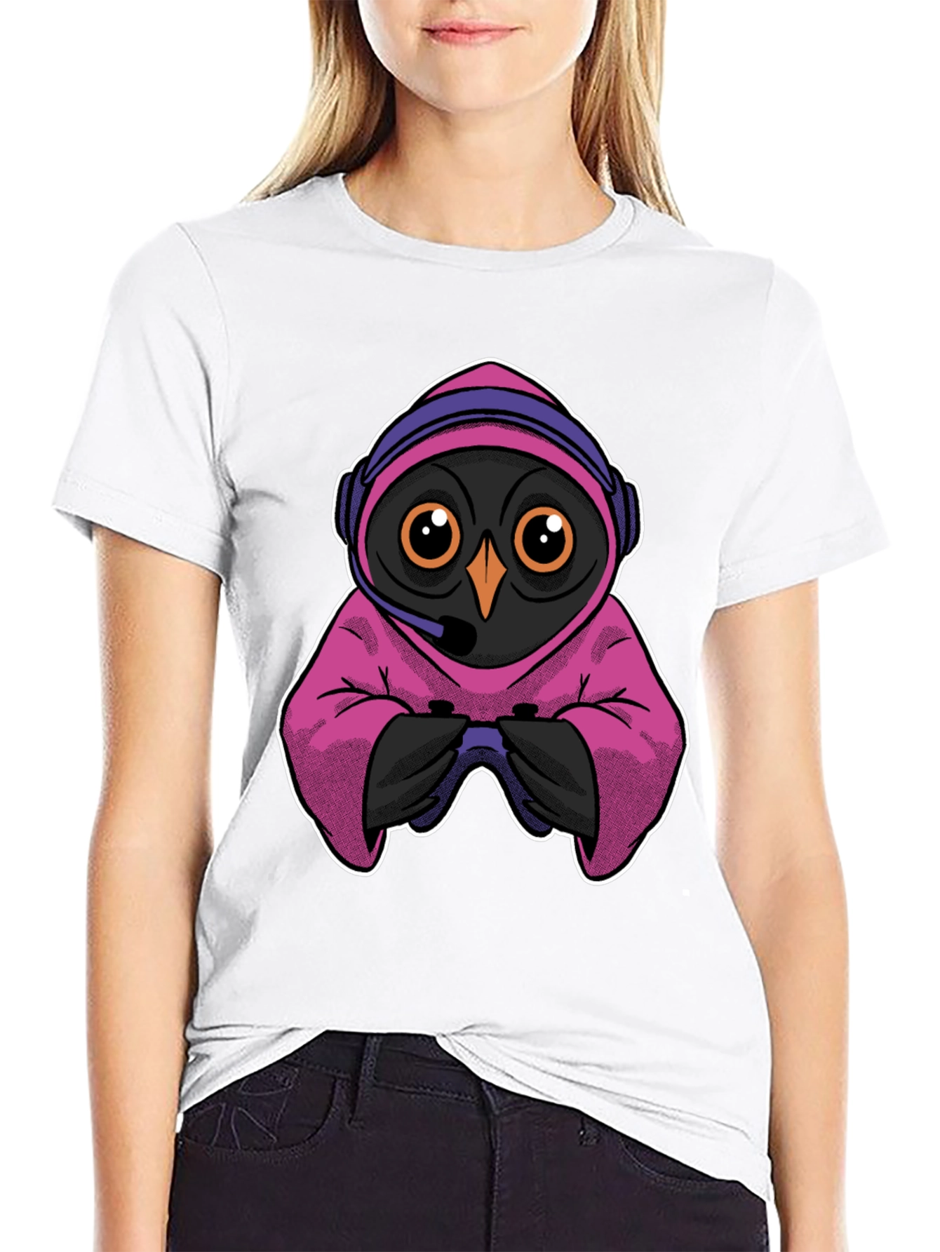 Gamer Owl T-Shirt - Cool Graphic Tee