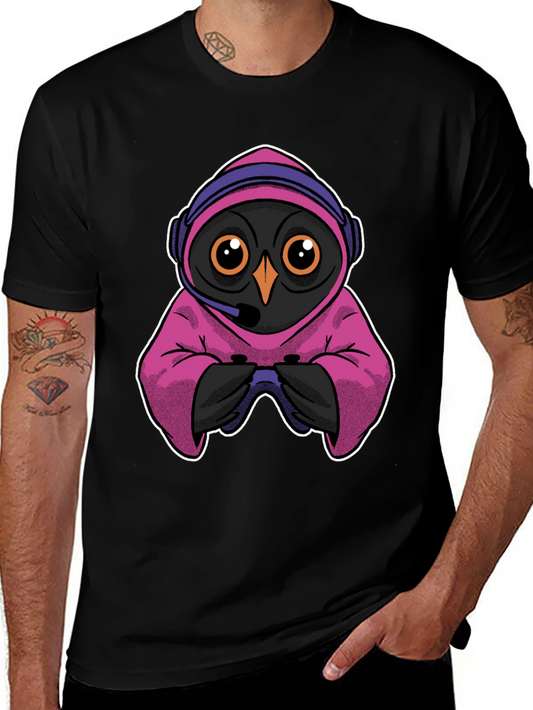 Gamer Owl T-Shirt - Cool Graphic Tee