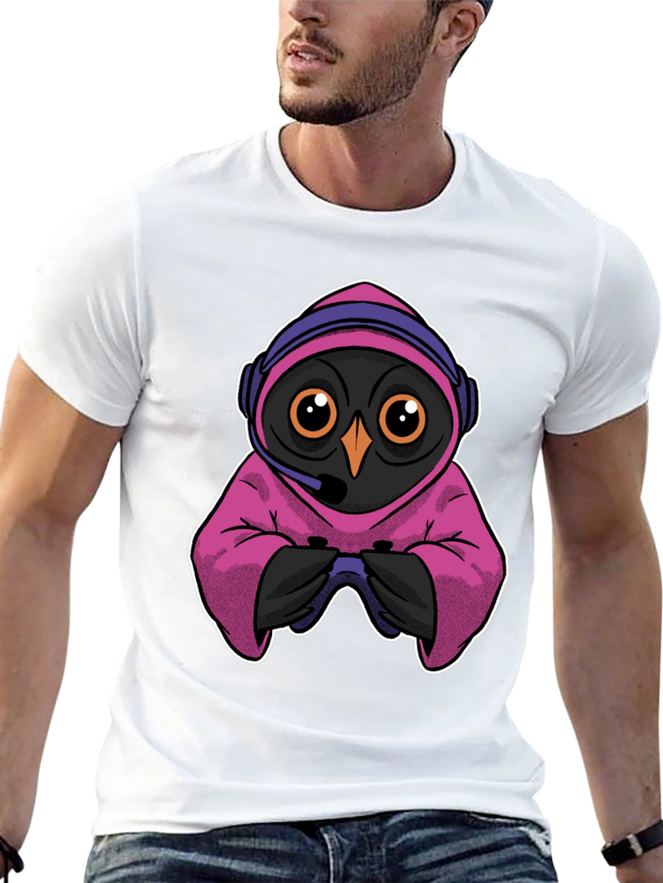 Gamer Owl T-Shirt - Cool Graphic Tee