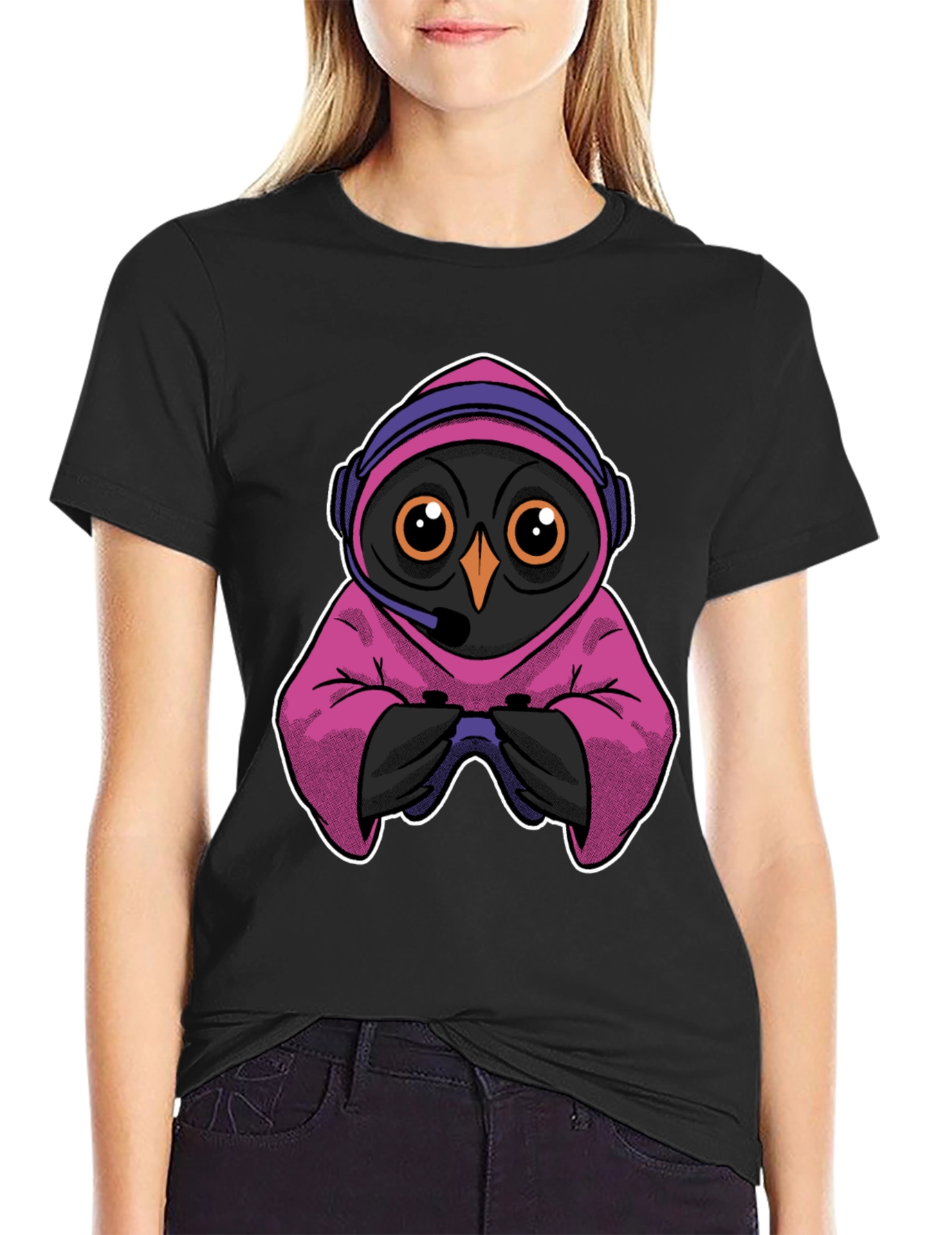 Gamer Owl T-Shirt - Cool Graphic Tee