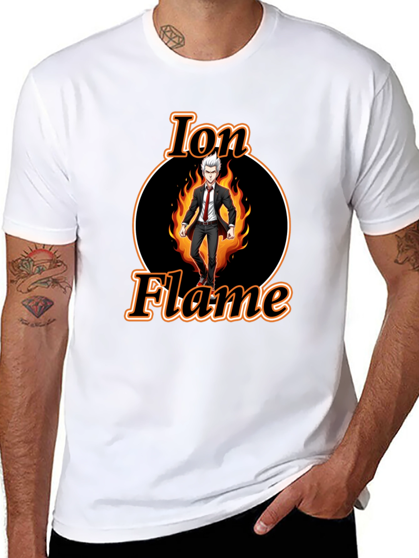 Ion Flame Graphic Tee - Black