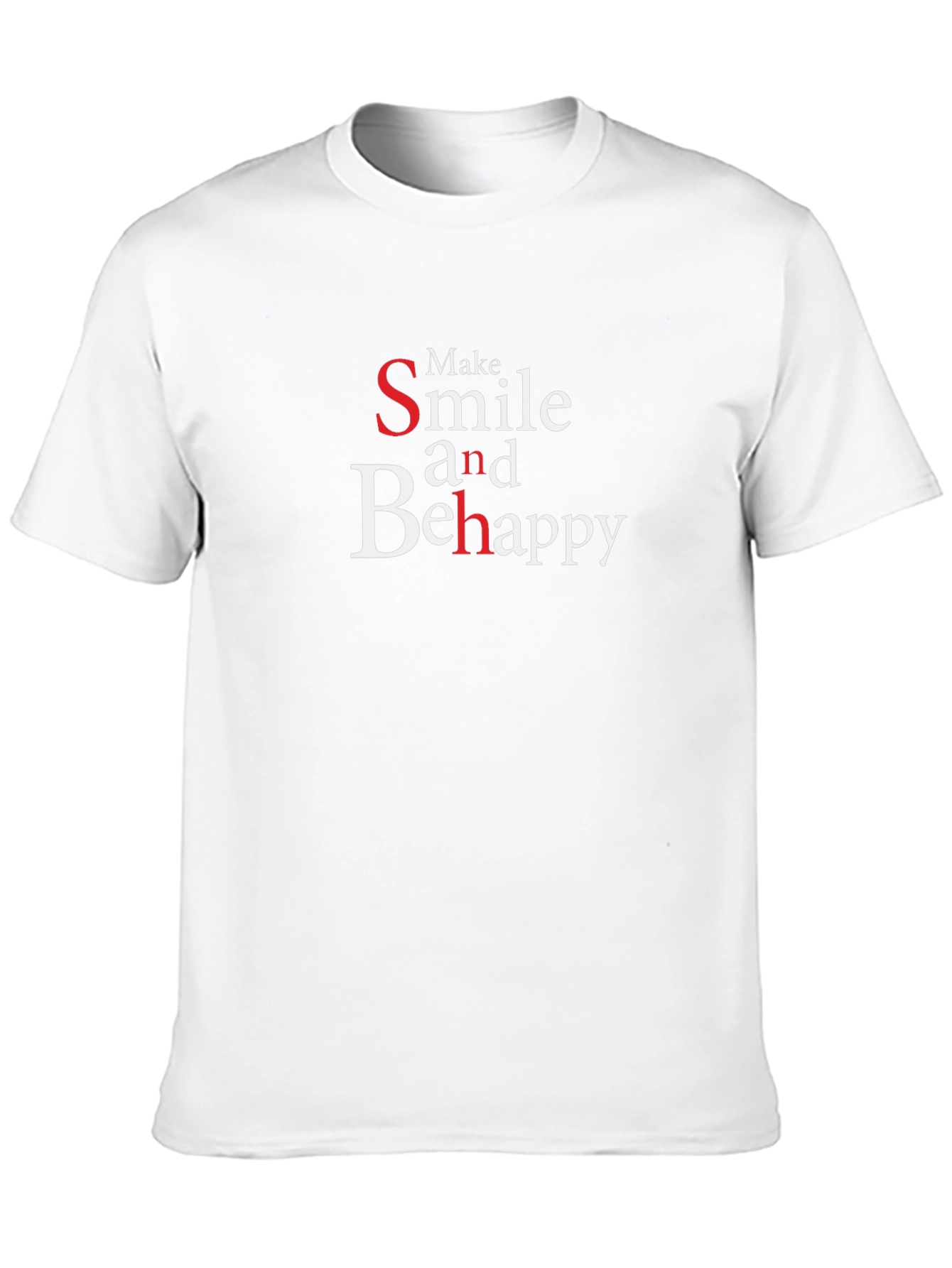 Smile and Be Happy Black T-Shirt