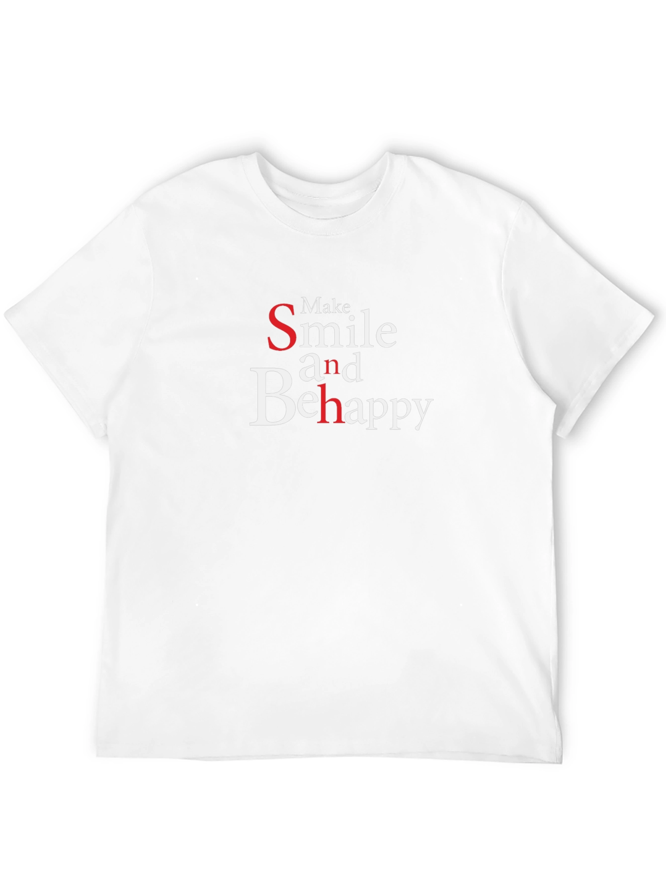 Smile and Be Happy Black T-Shirt
