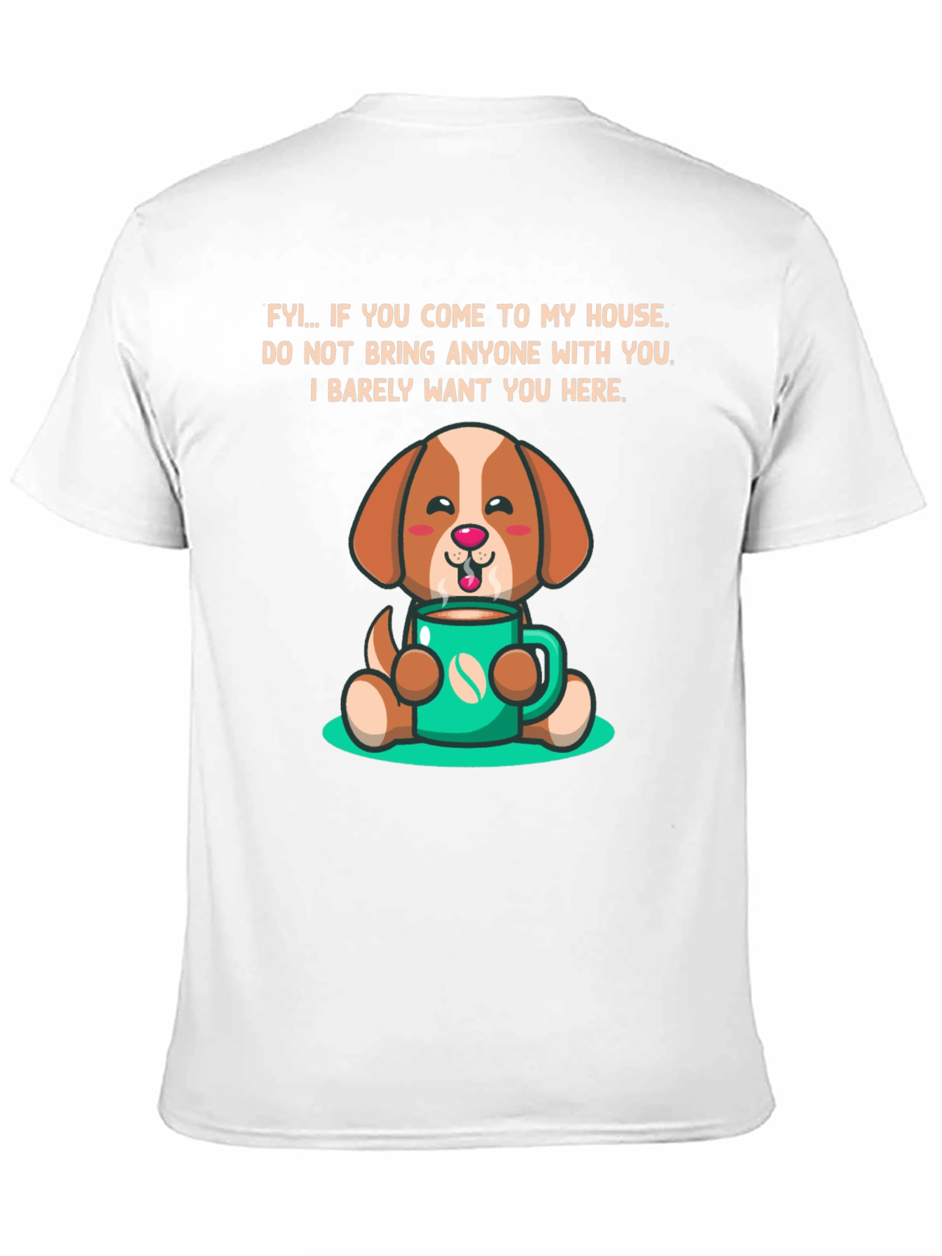 Dog Coffee Lover Graphic Tee - FYI Slogan