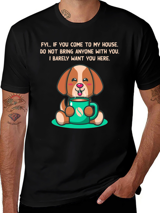 Dog Coffee Lover Graphic Tee - FYI Slogan