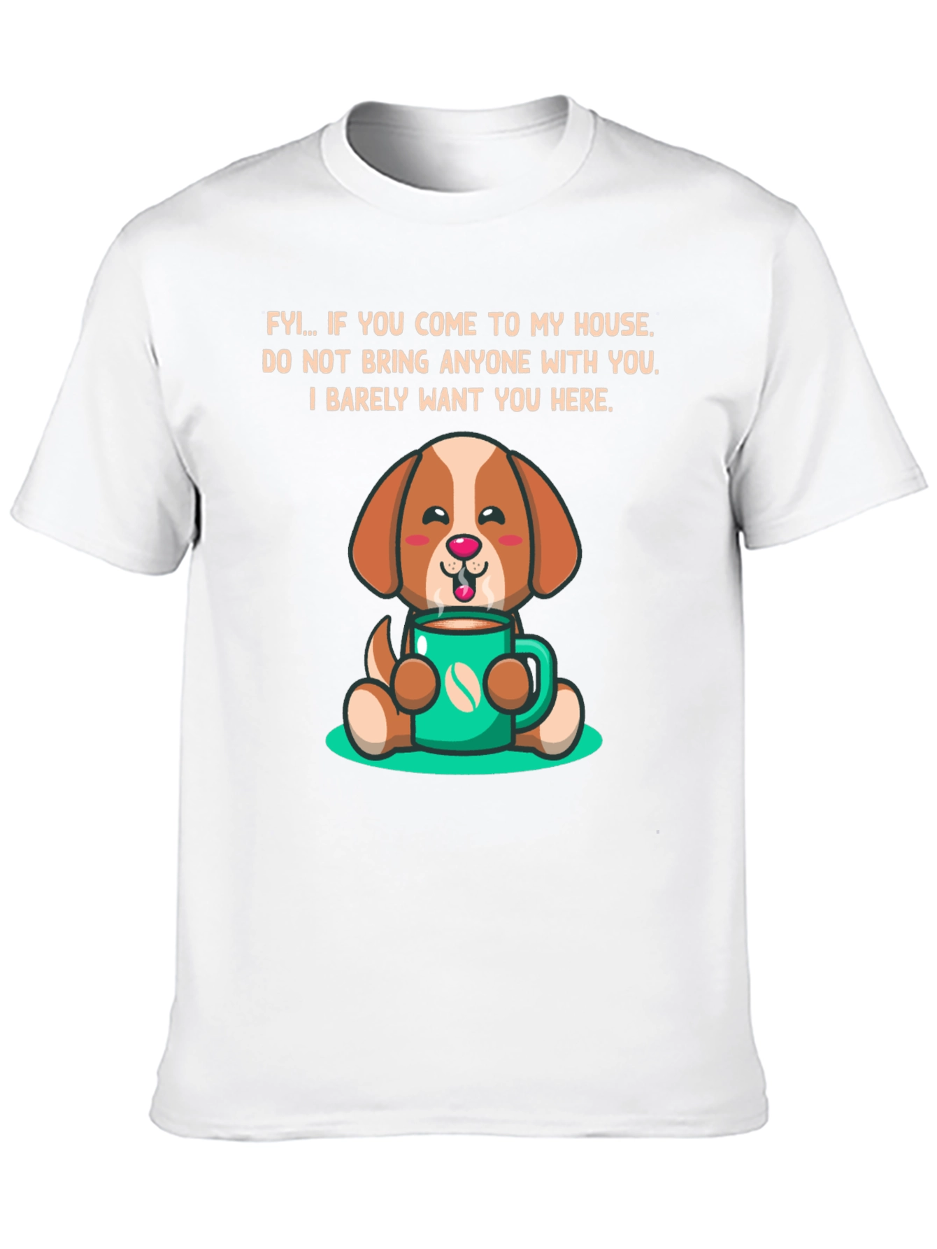 Dog Coffee Lover Graphic Tee - FYI Slogan