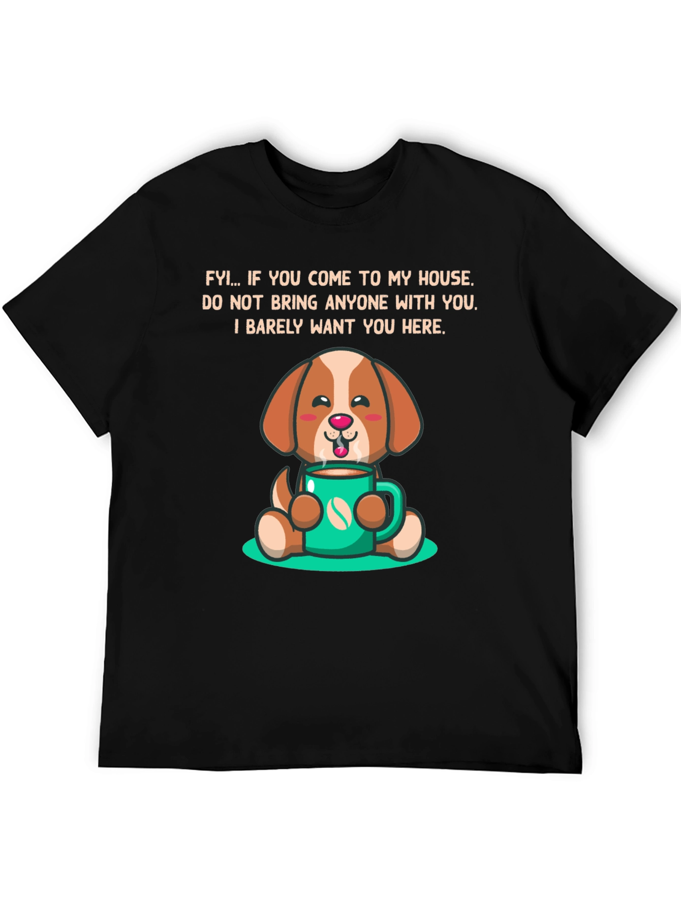 Dog Coffee Lover Graphic Tee - FYI Slogan
