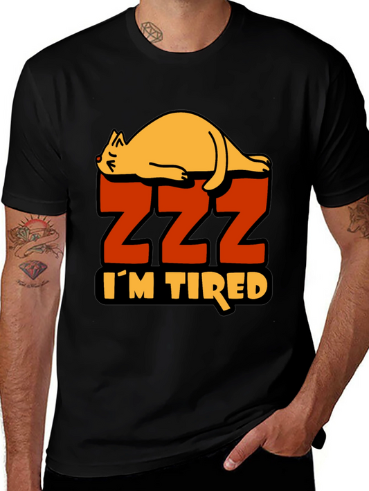 Im Tired Cat Zzz T-Shirt - Sleepy Lazy Funny Tee