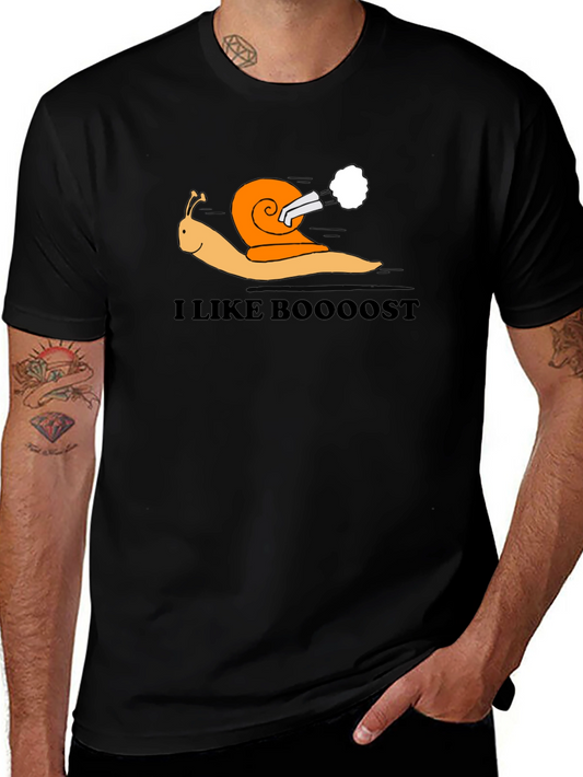 I Like Boooost Turbo Snail Black T-Shirt