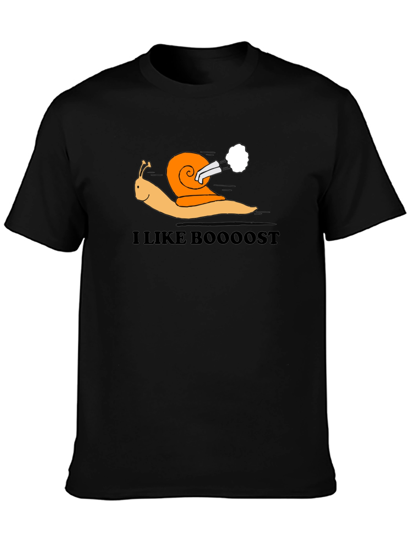 I Like Boooost Turbo Snail Black T-Shirt