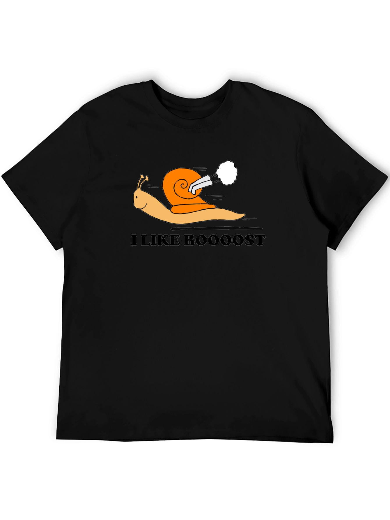 I Like Boooost Turbo Snail Black T-Shirt