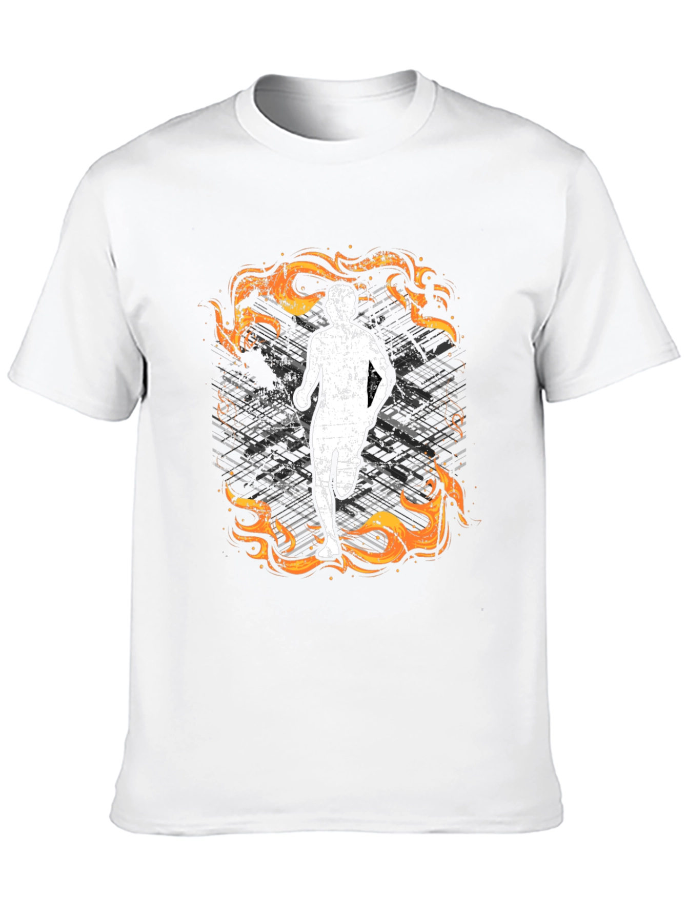 Runner in Flames Graphic T-Shirt