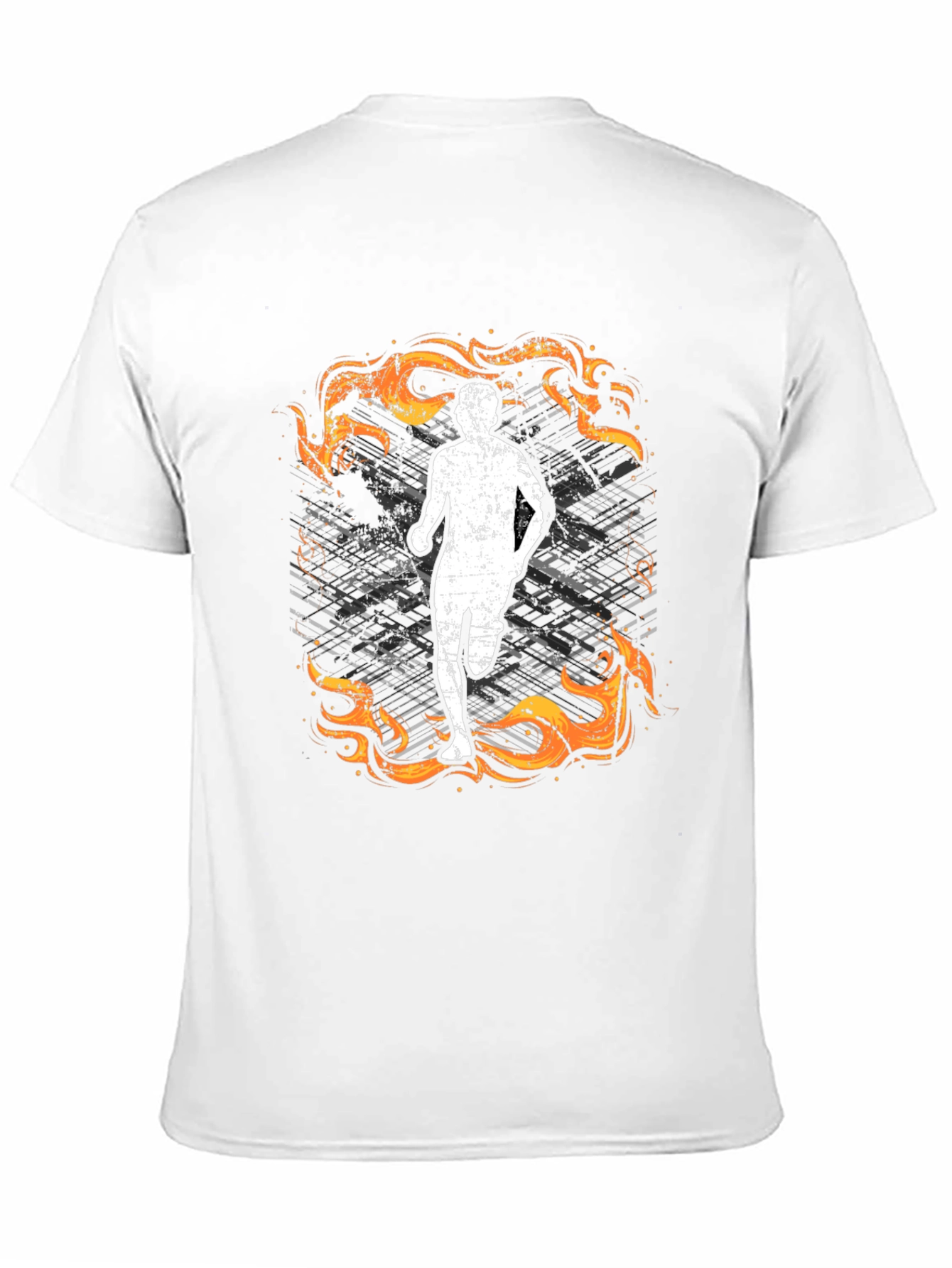 Runner in Flames Graphic T-Shirt