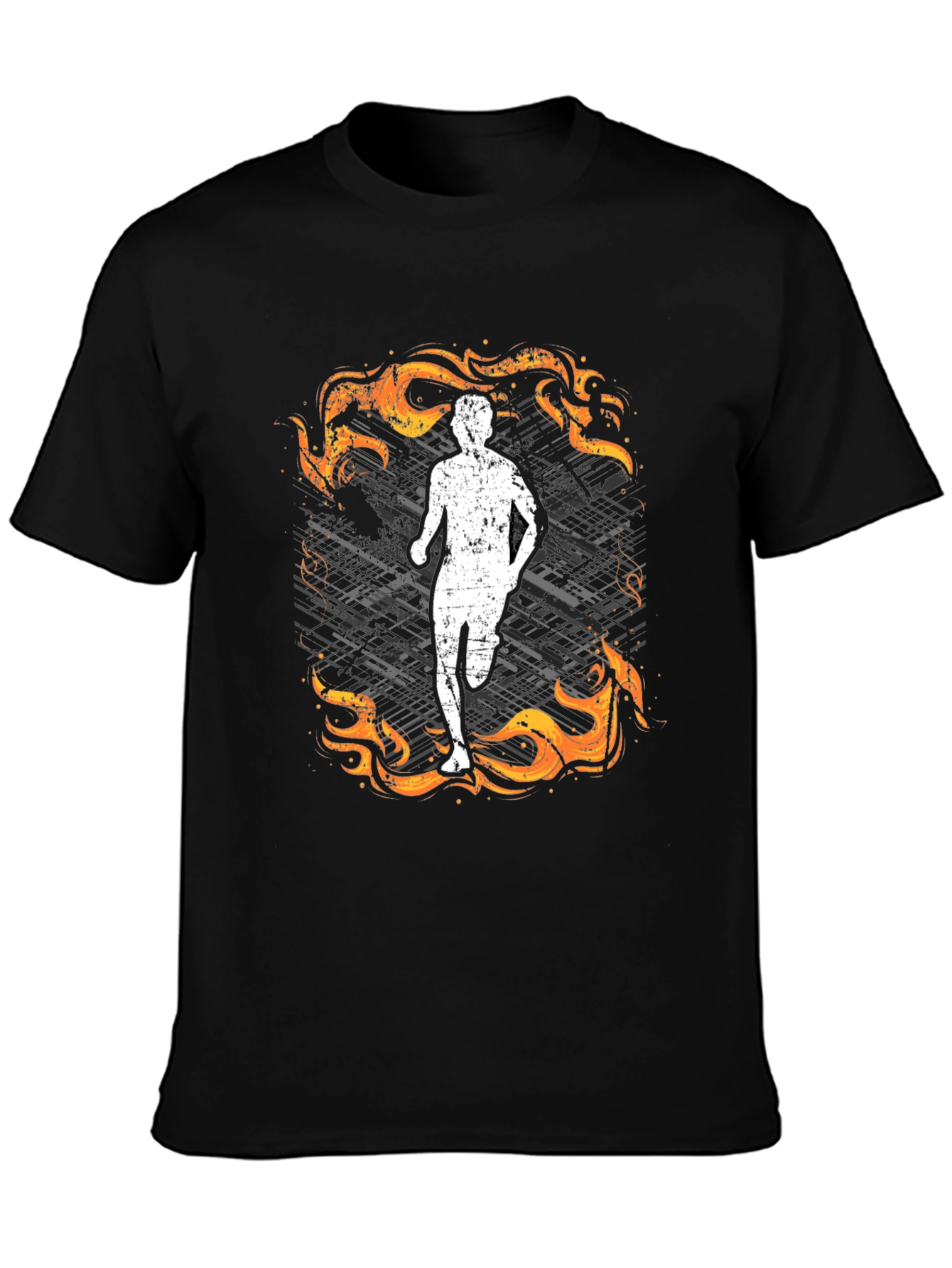 Runner in Flames Graphic T-Shirt