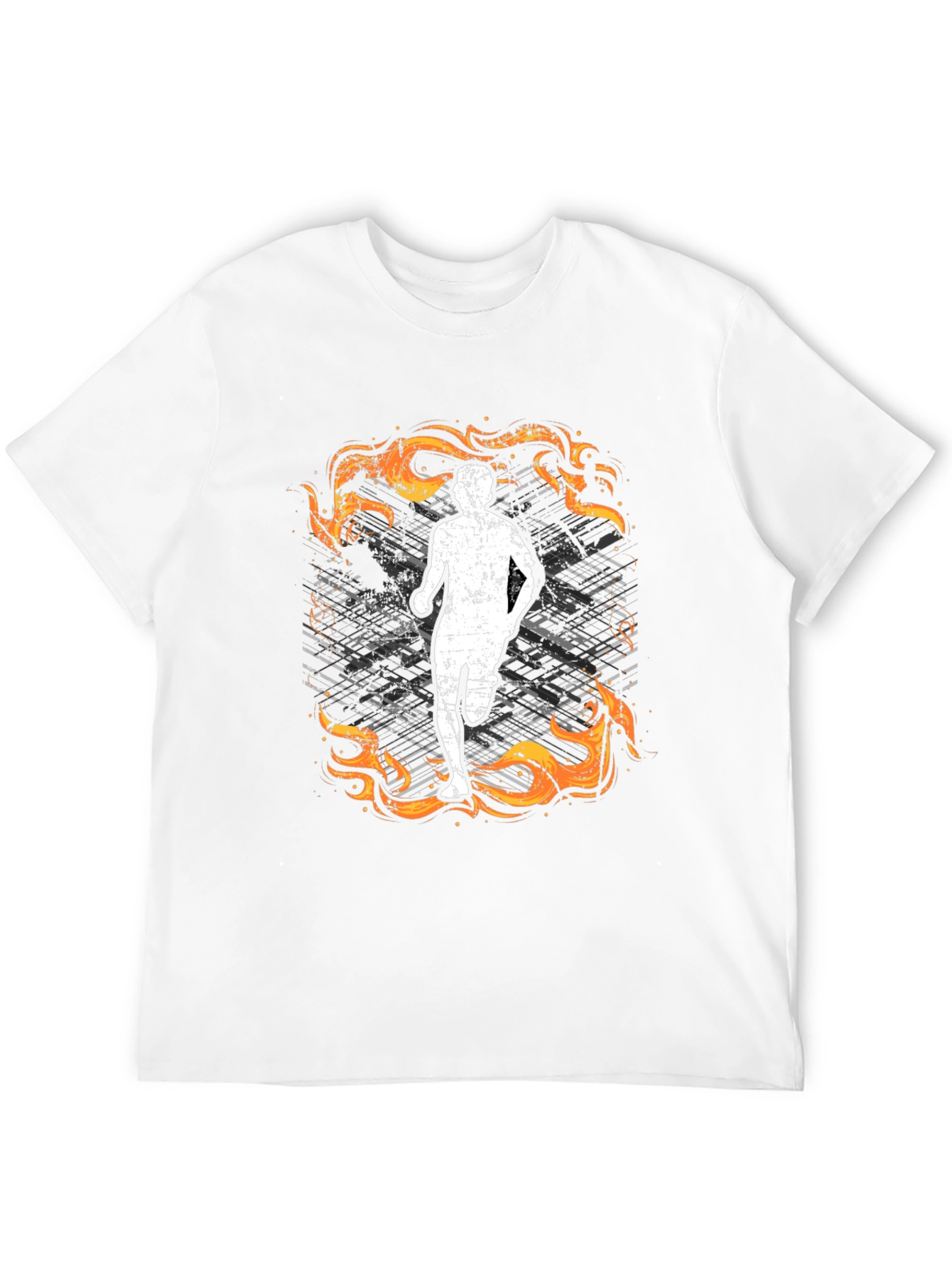 Runner in Flames Graphic T-Shirt