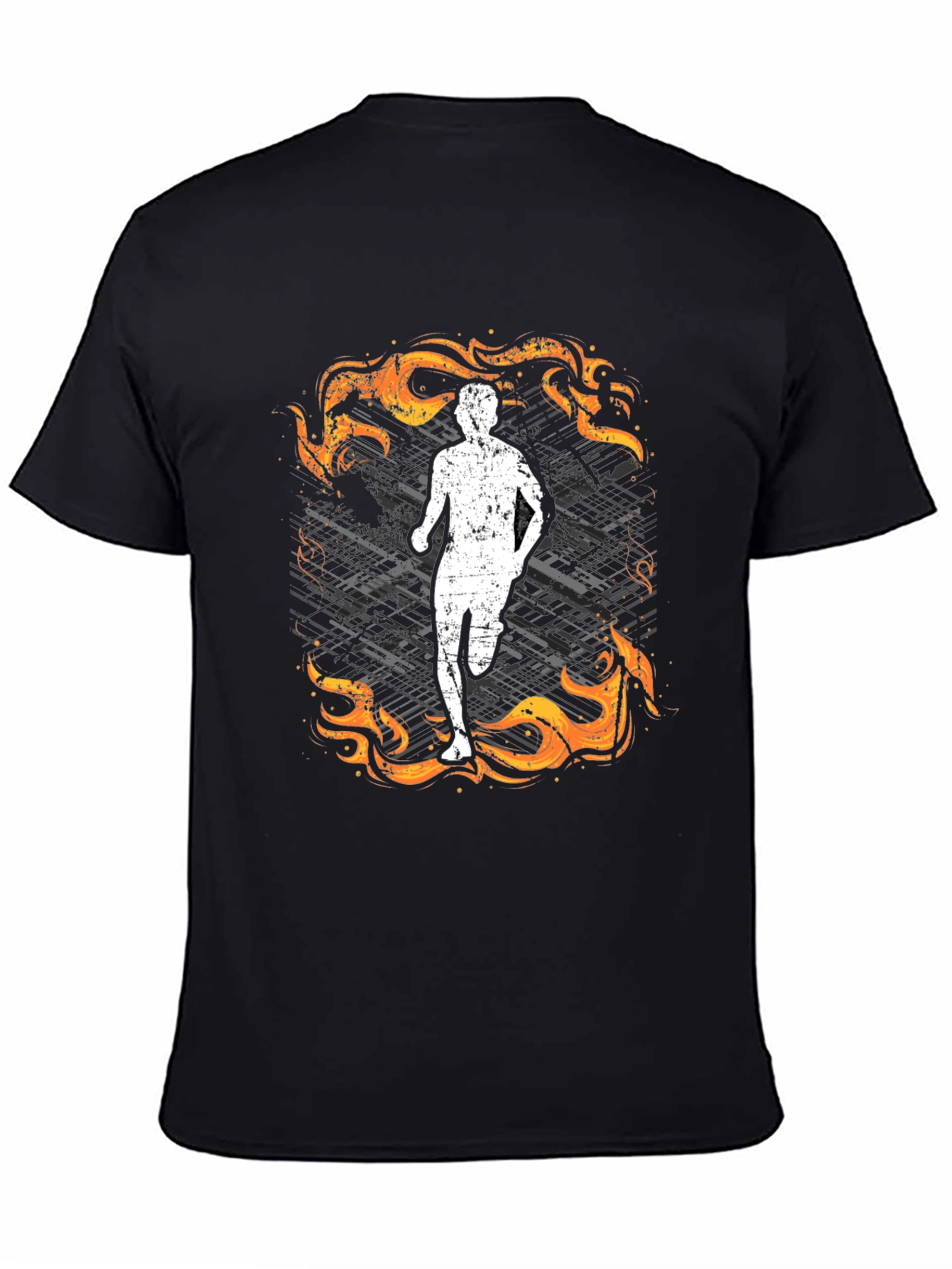 Runner in Flames Graphic T-Shirt