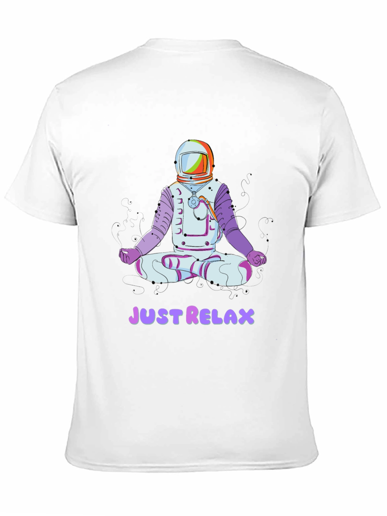 Astronaut Meditating T-Shirt - Just Relax Graphic Tee