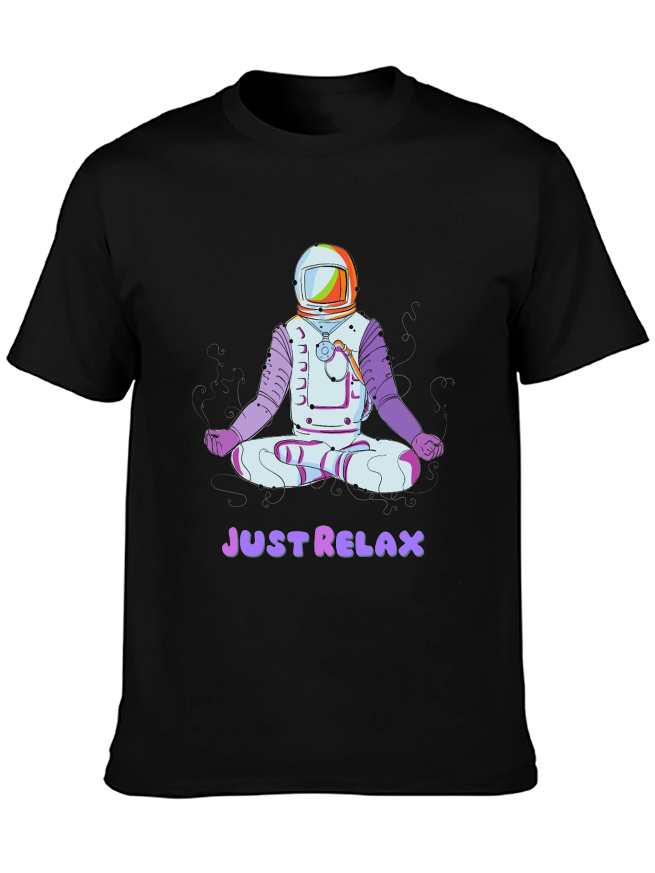 Astronaut Meditating T-Shirt - Just Relax Graphic Tee