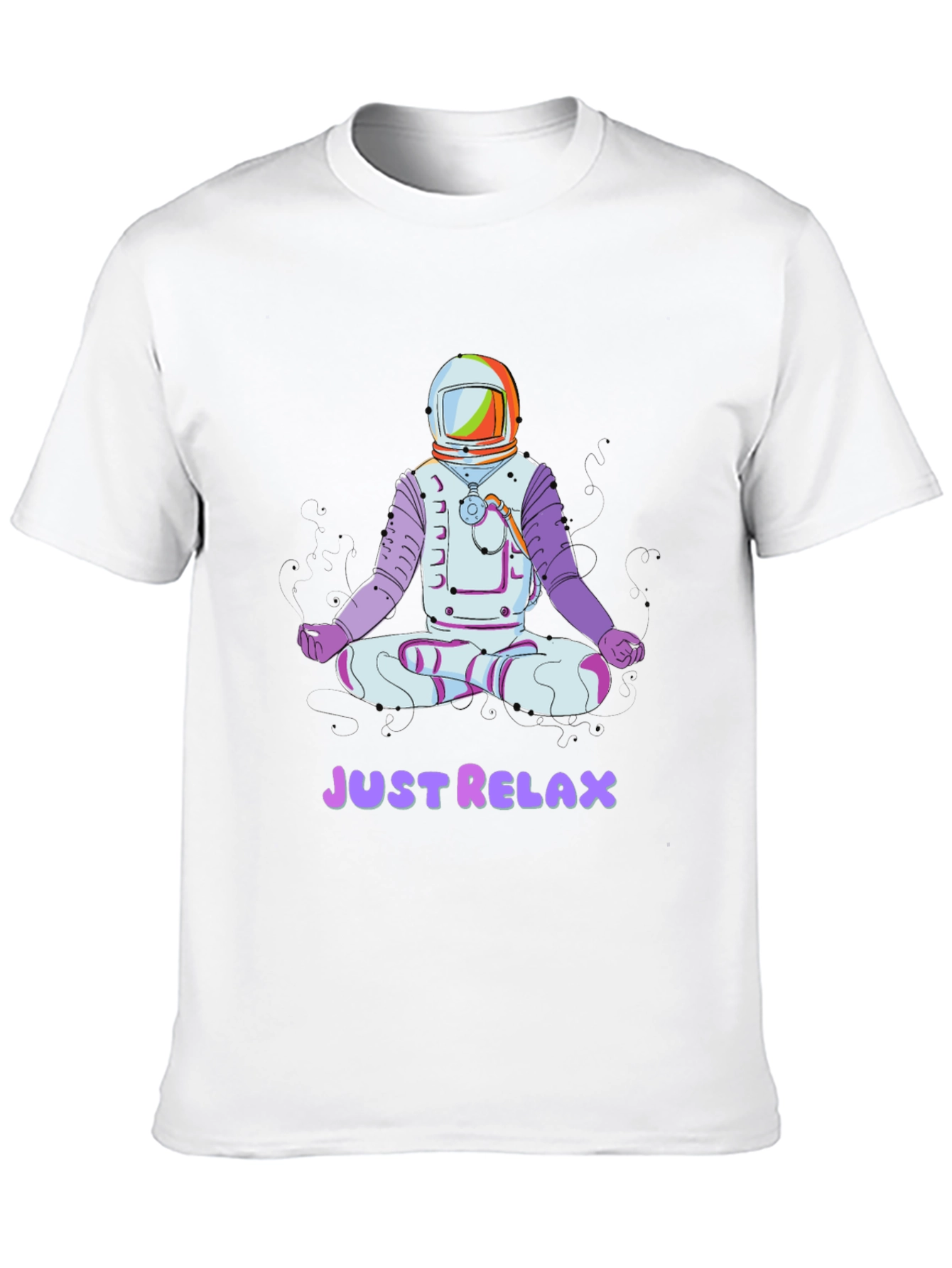 Astronaut Meditating T-Shirt - Just Relax Graphic Tee