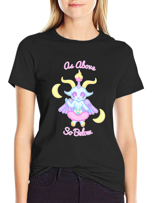 Pastel Baphomet Black T-Shirt - As Above So Below