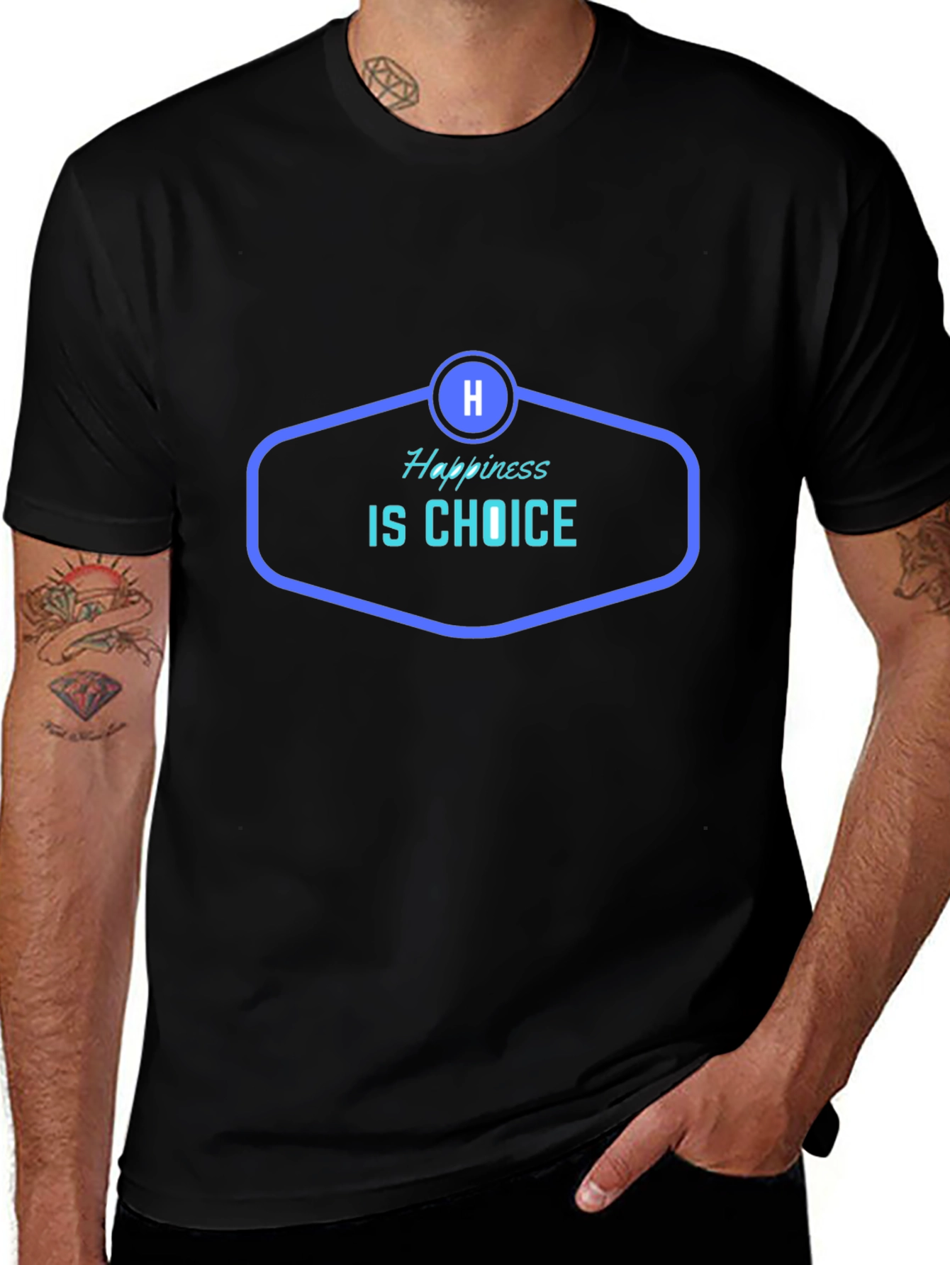 Happiness is Choice Black T-Shirt