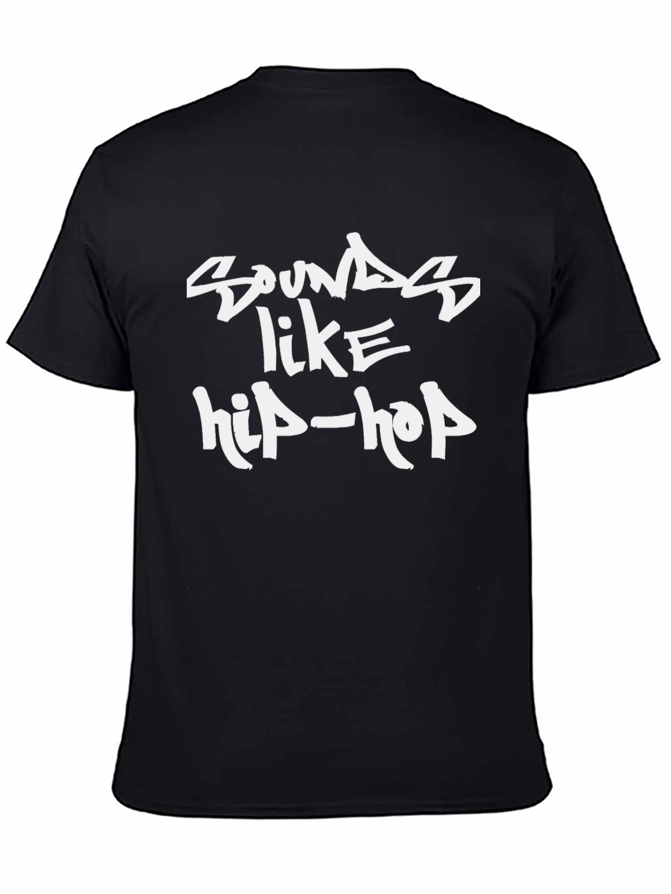 Sounds Like Hip-Hop Graphic Black T-Shirt