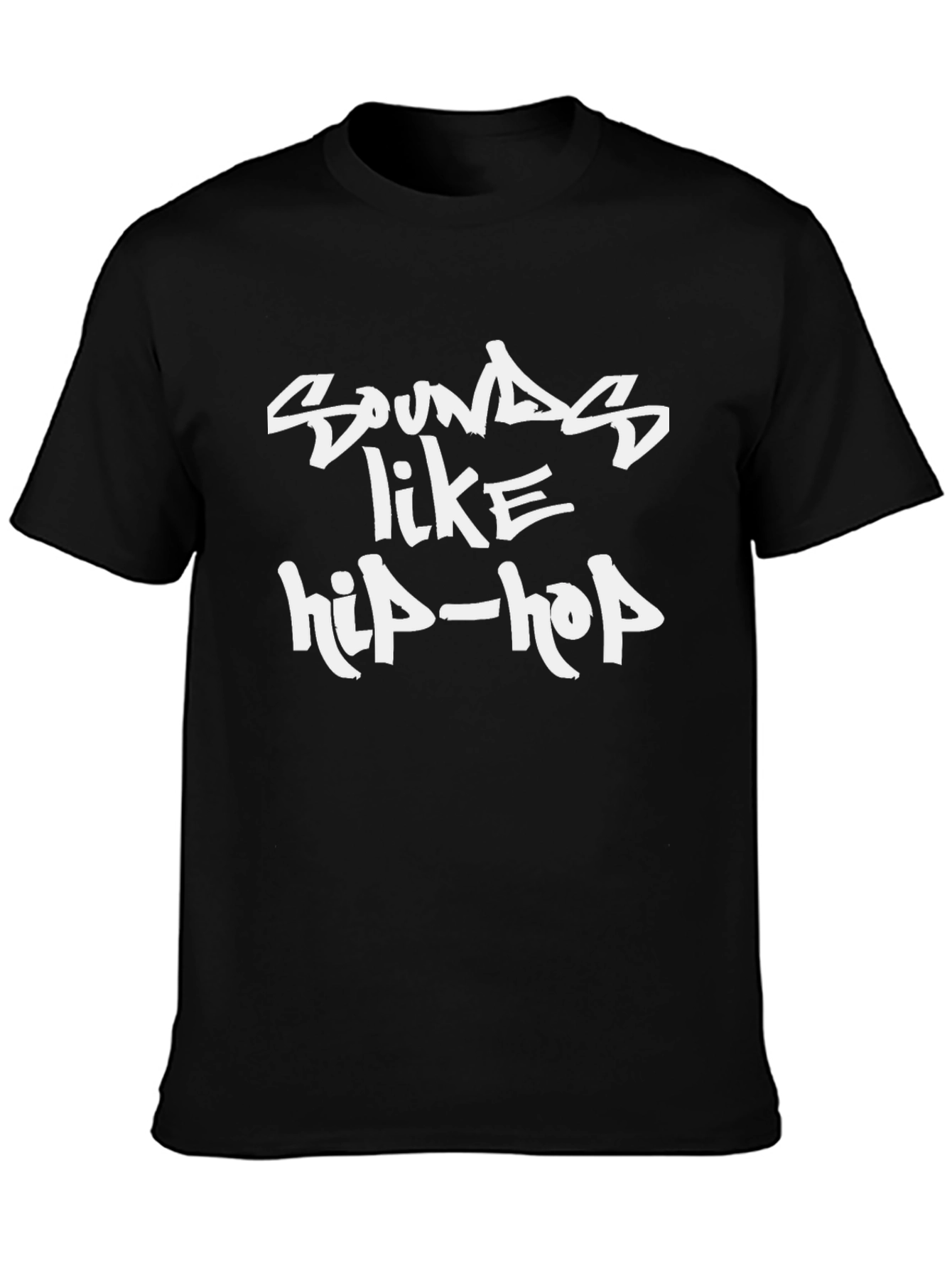 Sounds Like Hip-Hop Graphic Black T-Shirt