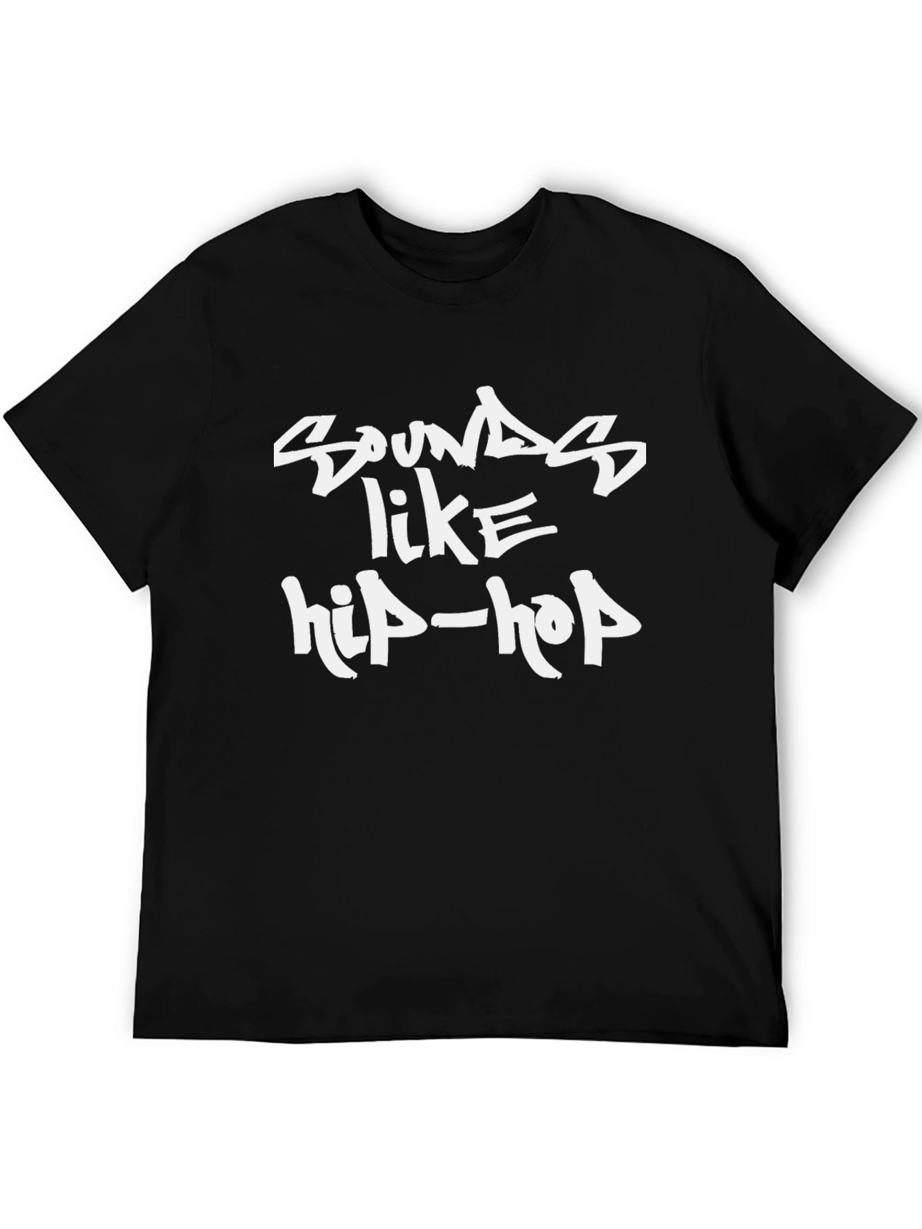 Sounds Like Hip-Hop Graphic Black T-Shirt