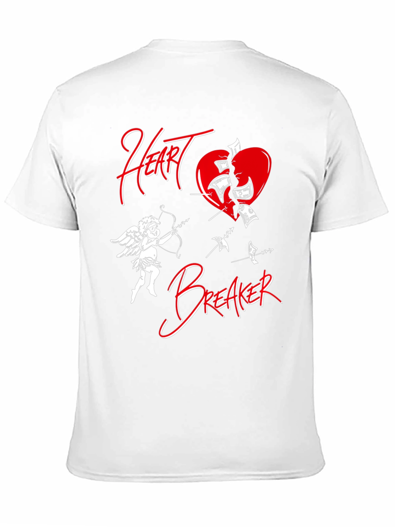 Heartbreaker Graphic Tee - Cupid Broken Heart Design