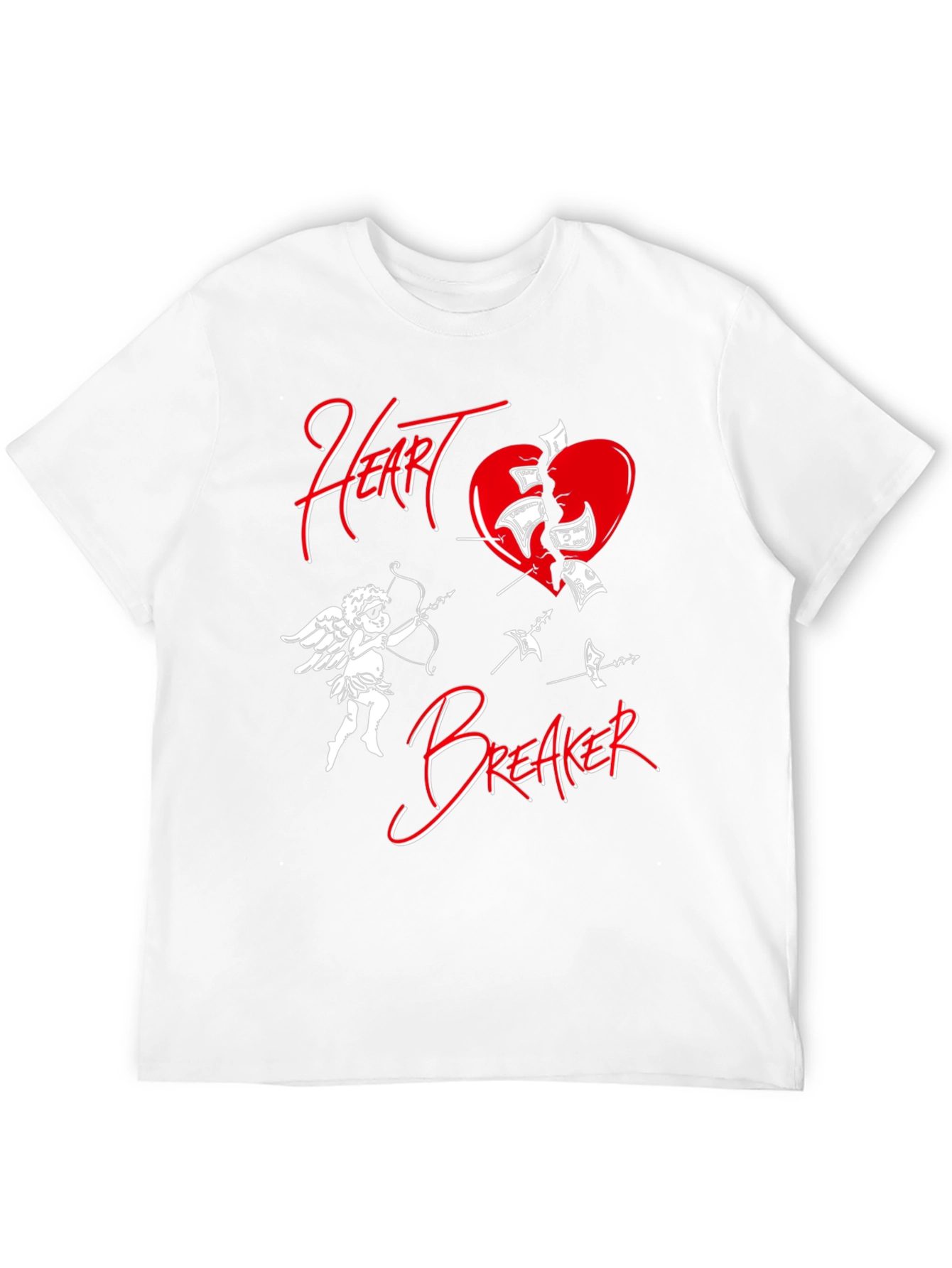 Heartbreaker Graphic Tee - Cupid Broken Heart Design