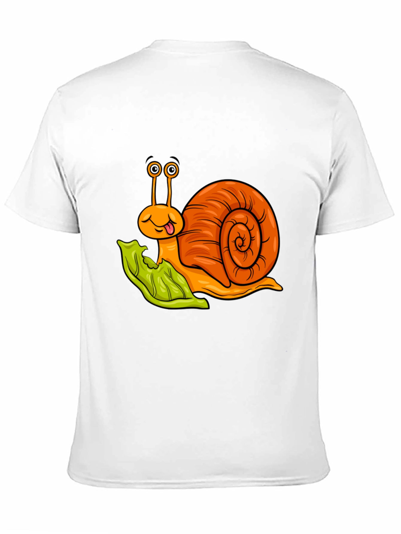 Cartoon Snail Graphic Tee - Black