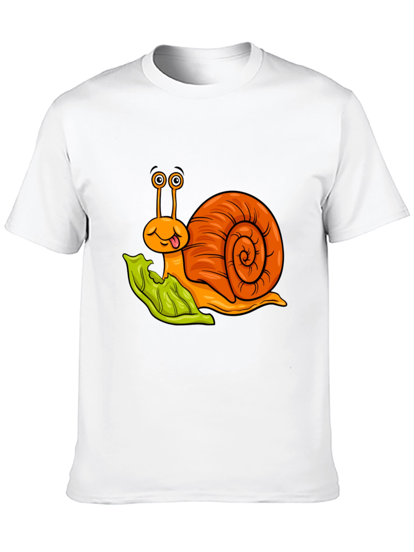 Cartoon Snail Graphic Tee - Black