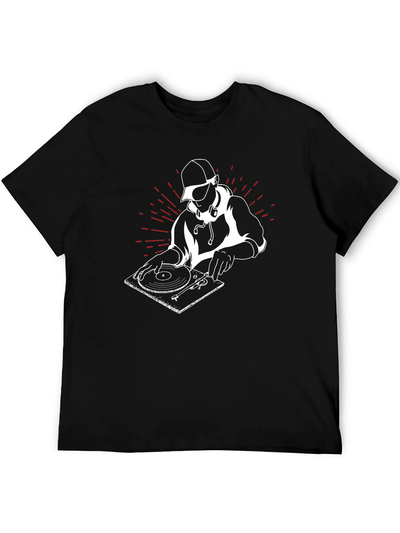DJ Graphic Black T-Shirt: Cool Music Lover Tee