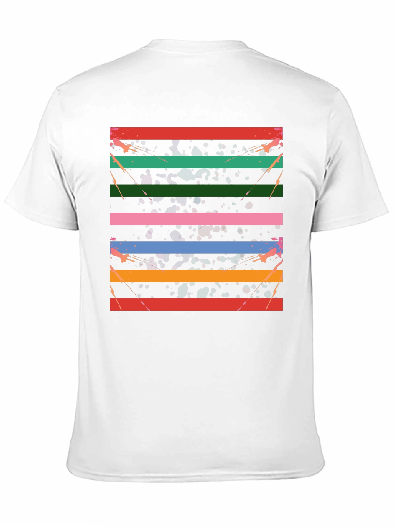 Retro Stripe Graphic Tee - Cool Design