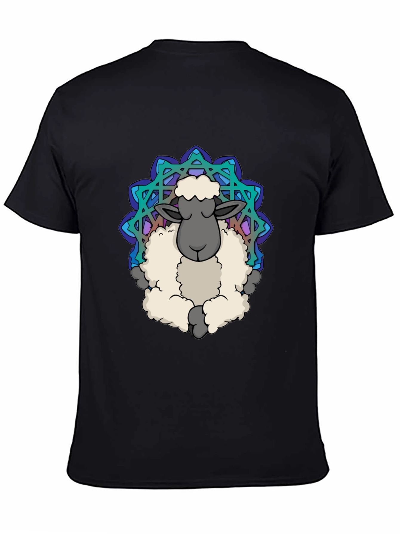 Zen Sheep Mandala T-Shirt - Soft Cotton Comfort