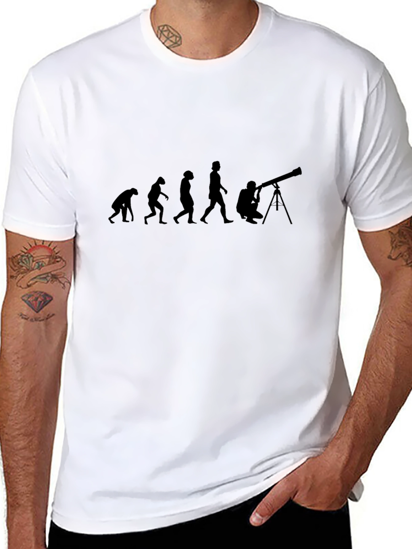 Evolution of Astronomy Black T-Shirt