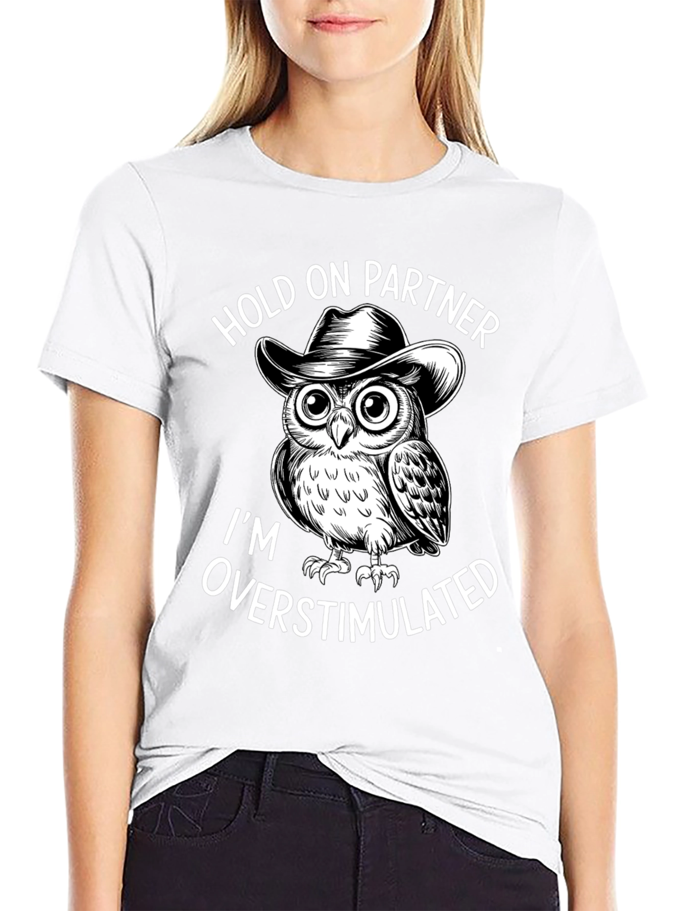 Hold On Partner Owl Tee - Overstimulated Design