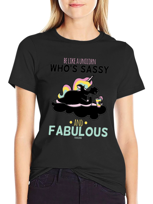 Sassy Unicorn Graphic Tee - Be Fabulous!