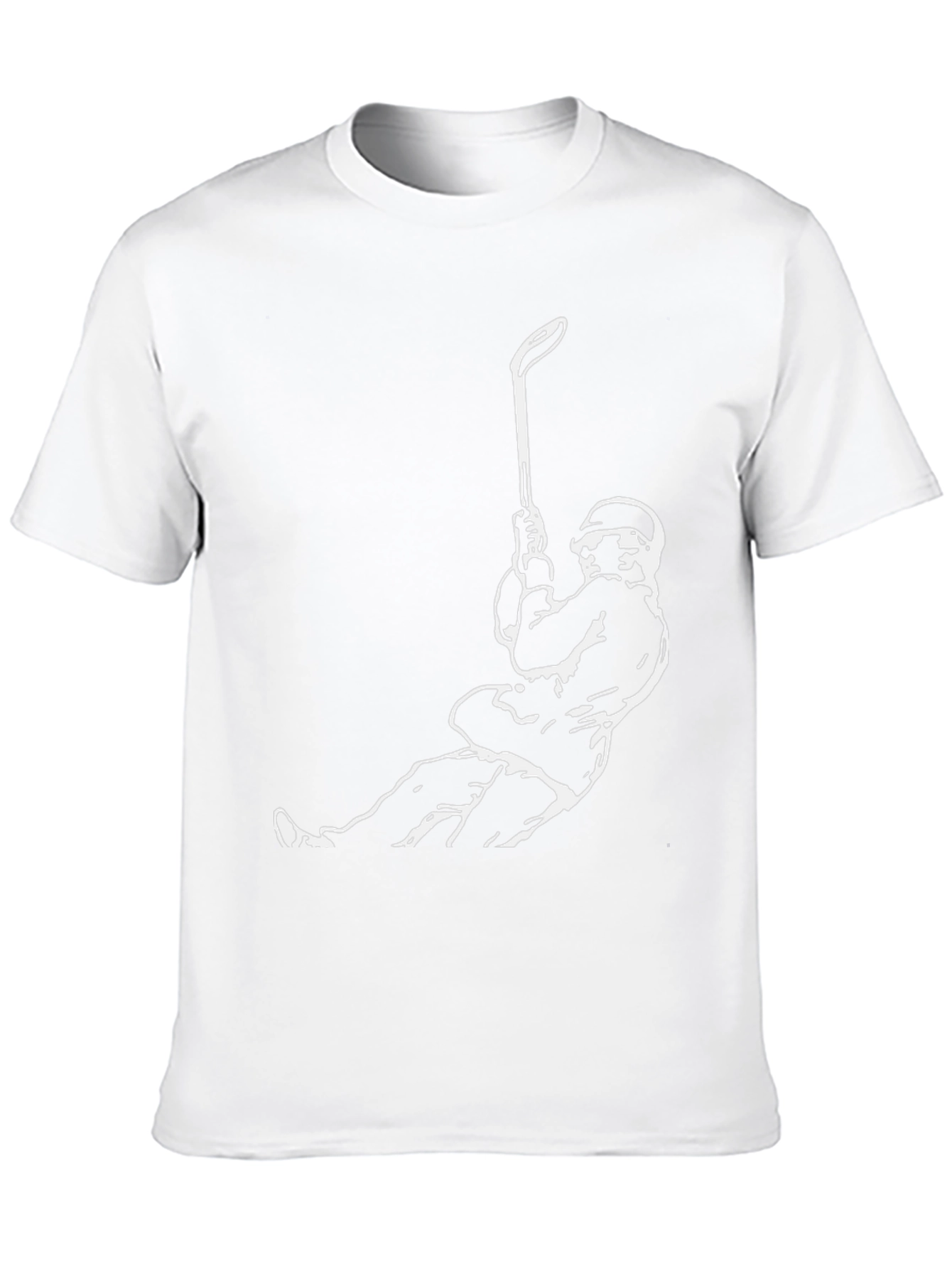 Hockey Player Graphic Tee - Black