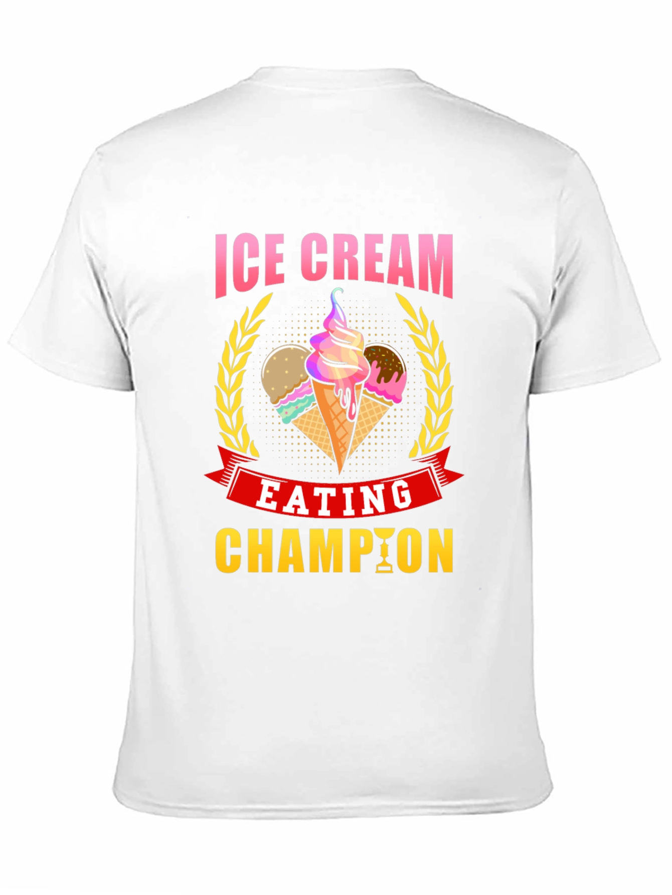 Ice Cream Eating Champion Black T-Shirt