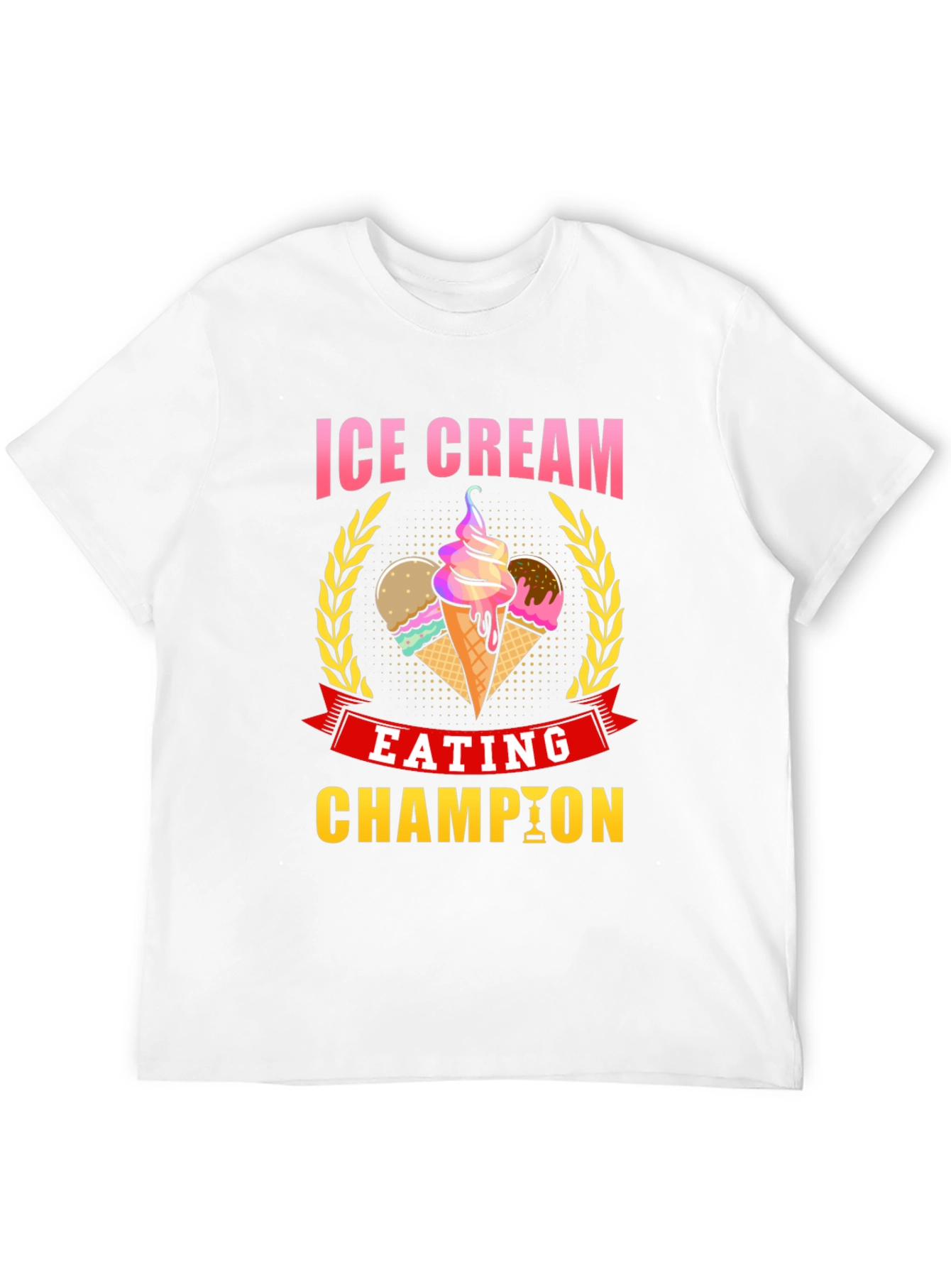 Ice Cream Eating Champion Black T-Shirt