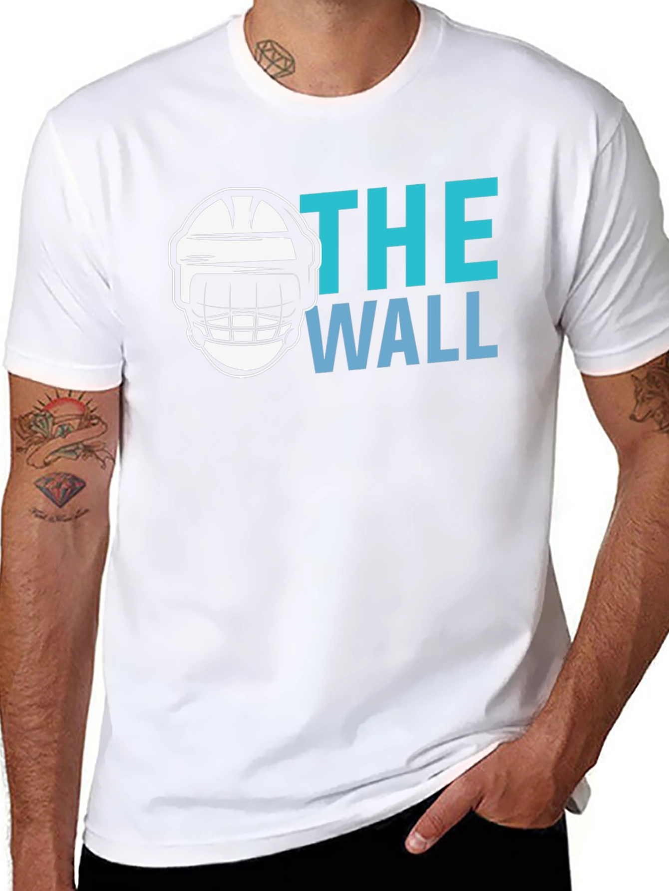 The Wall Hockey Goalie T-Shirt - Black Cotton Tee