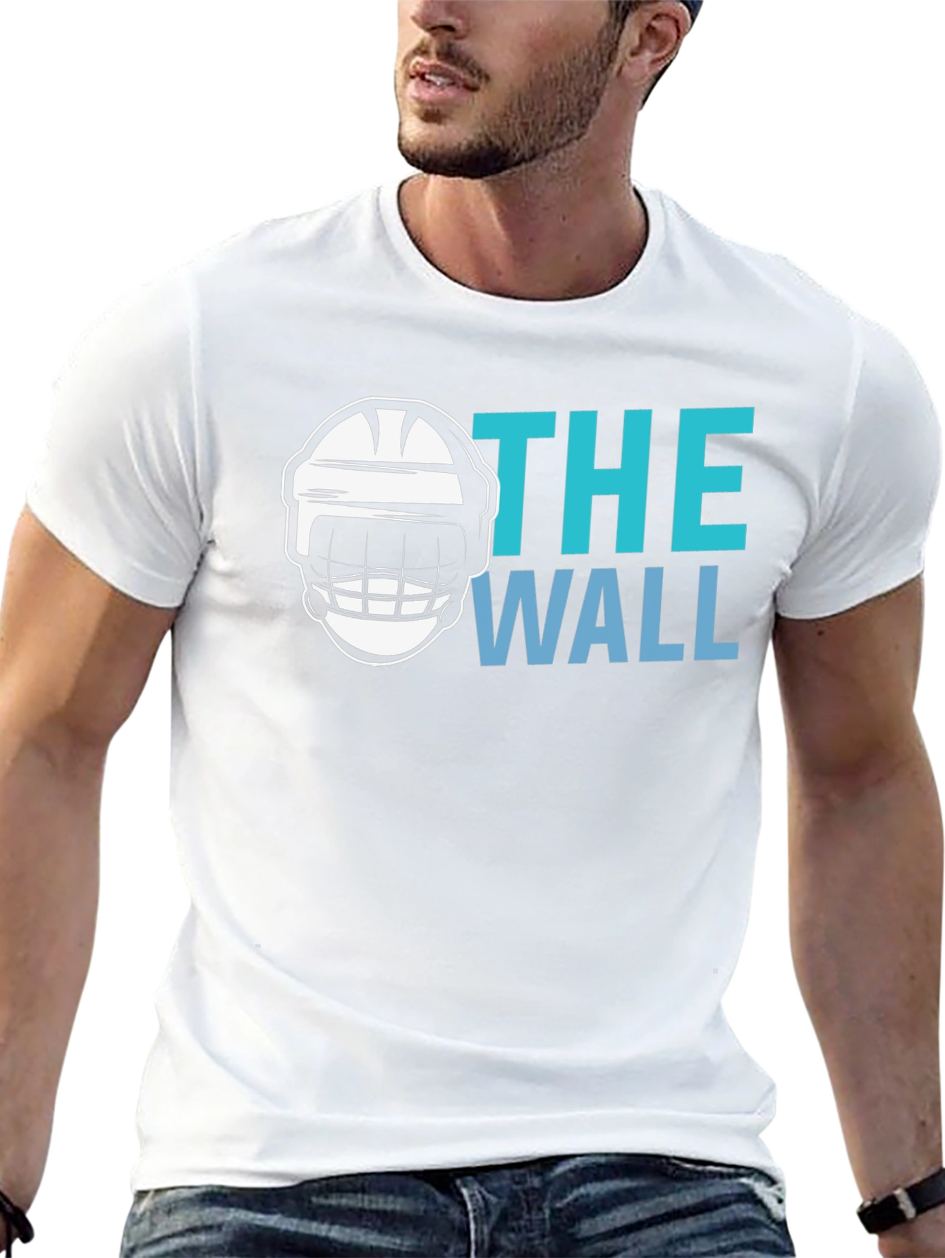 The Wall Hockey Goalie T-Shirt - Black Cotton Tee