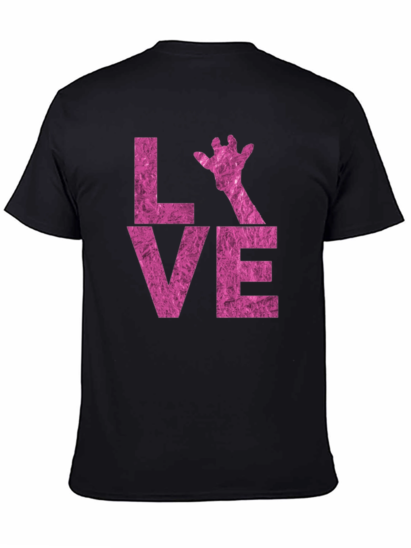 LOVE Giraffe Graphic Tee - Stylish Black T-Shirt