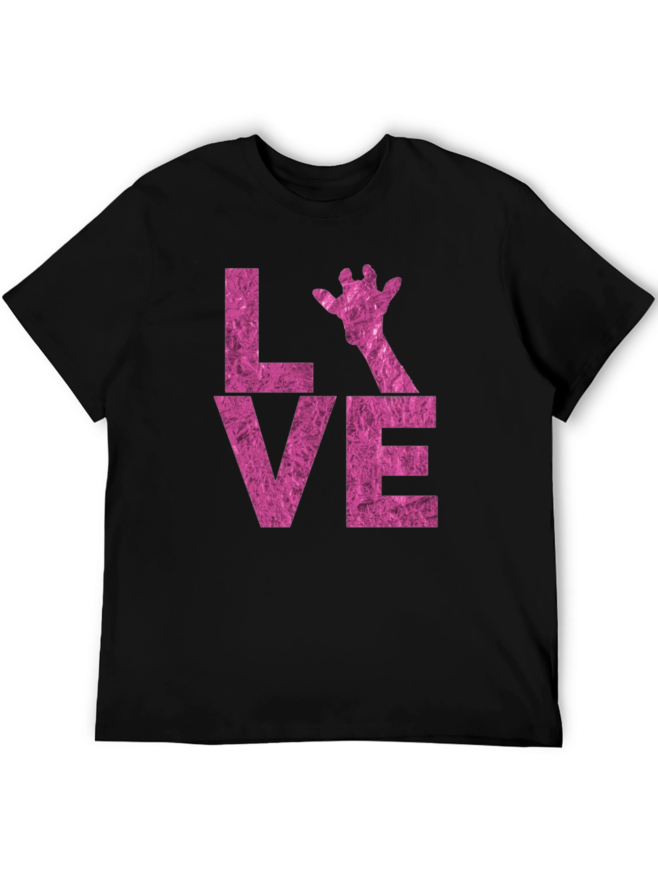 LOVE Giraffe Graphic Tee - Stylish Black T-Shirt