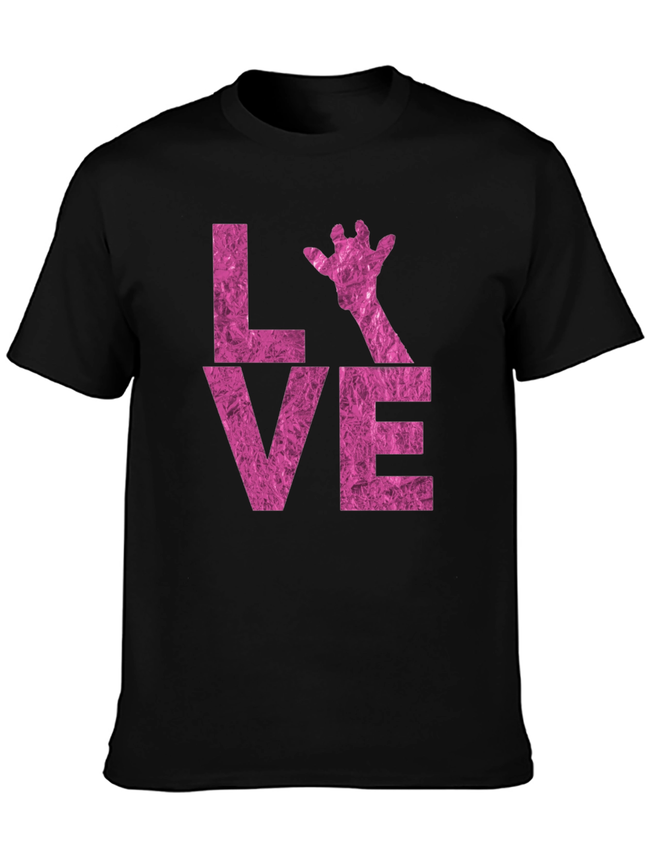 LOVE Giraffe Graphic Tee - Stylish Black T-Shirt